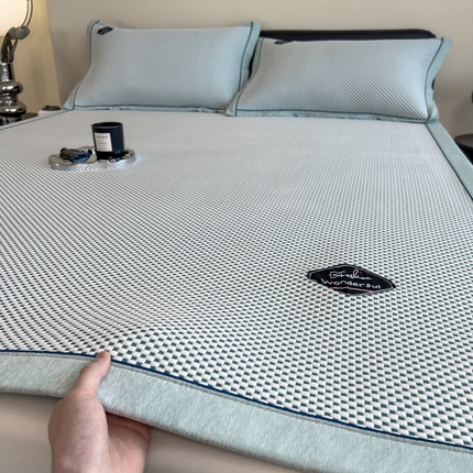 91家纺网 家纺一手货源 找家纺 （总）印季 2025新款凉感系列-华夫格凉感丝软席