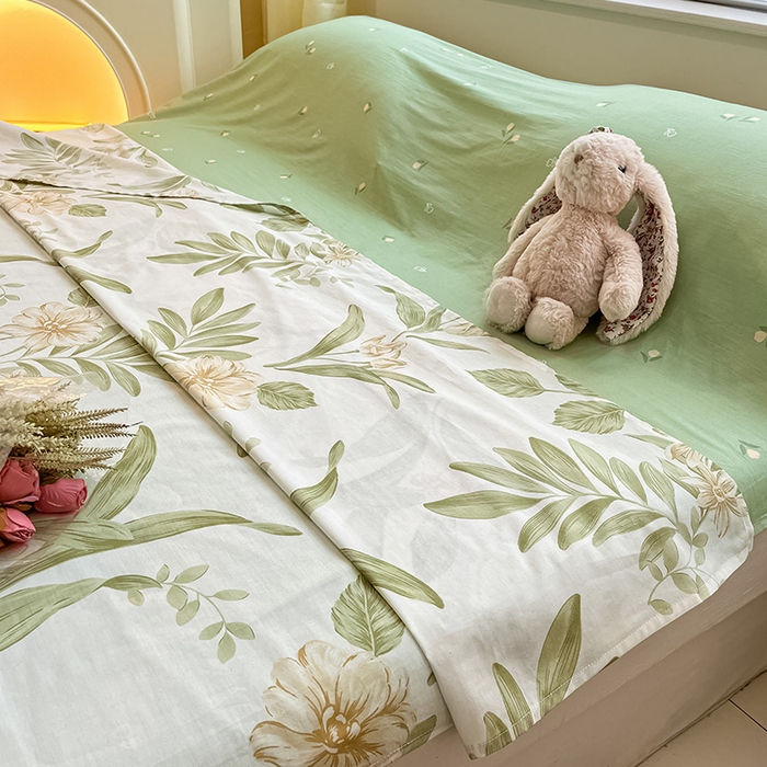 91家纺网 家纺一手货源 找家纺 绵庭家纺 2024新款全棉印花隔脏睡袋 羽飞舞