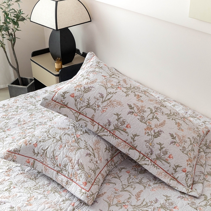 91家纺网 家纺一手货源 找家纺 优乐家纺 2025新款全棉斜纹13376宽边枕头套 清婉