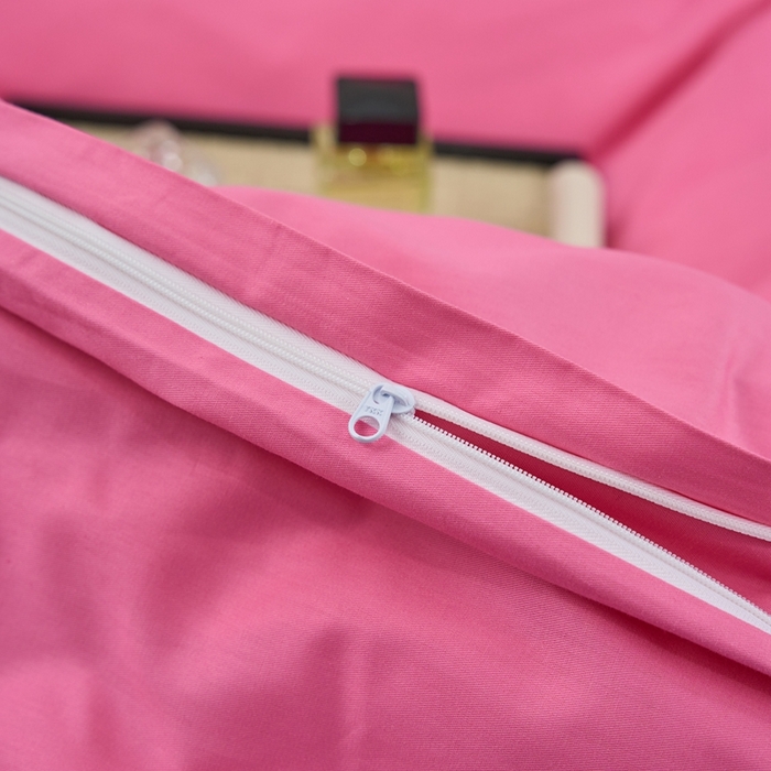 91家纺网 家纺一手货源 找家纺 三沁家居 2024新款精梳长绒棉四件套 树莓红