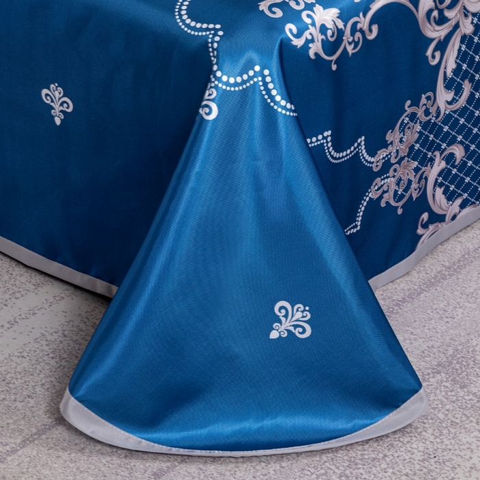 91家纺网 家纺一手货源 找家纺 柏薇 2024新款冰丝床单款凉席三件套 繁花似锦