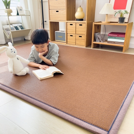 91家纺网 家纺一手货源 找家纺 印季 2025新款古藤席榻榻米地垫、床前垫