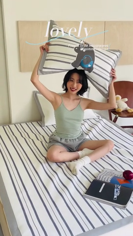 91家纺网 家纺一手货源 找家纺 圆岛家纺 2024新款900D卡通冰丝养生席 黑仔豆