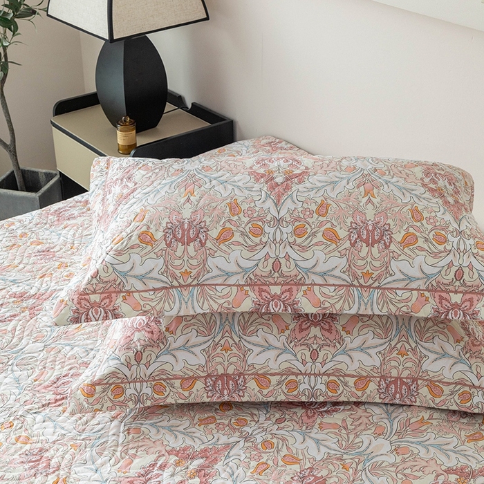 91家纺网 家纺一手货源 找家纺 优乐家纺 2025新款全棉斜纹13376宽边枕头套 普卡拉-红