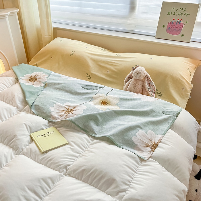 91家纺网 家纺一手货源 找家纺 绵庭家纺 2024新款全棉印花隔脏睡袋 千垛嫚柔