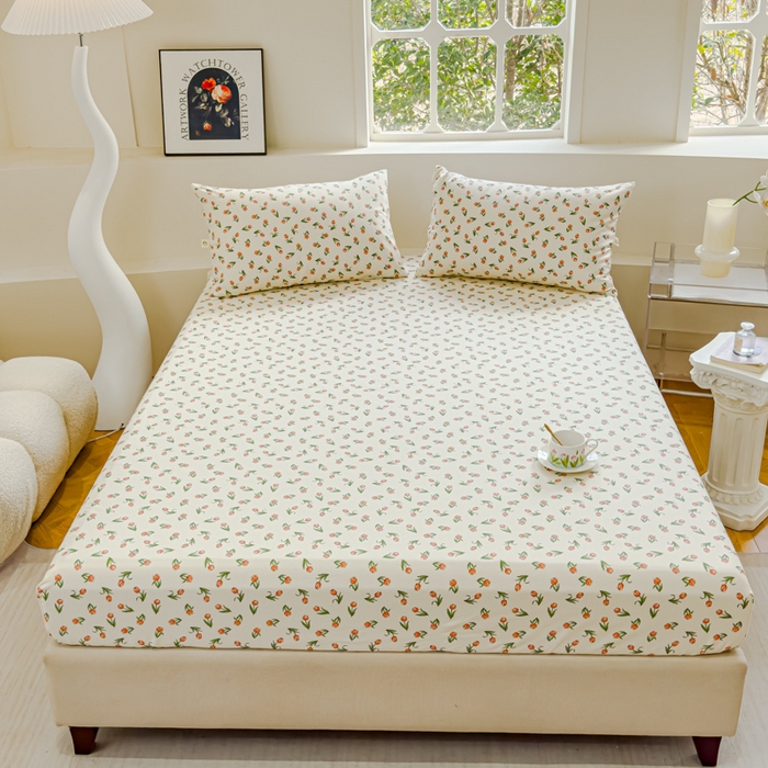 91家纺网 家纺一手货源 找家纺 金丝鸟家纺 2024新款成人款A类老粗布床笠 苗圃