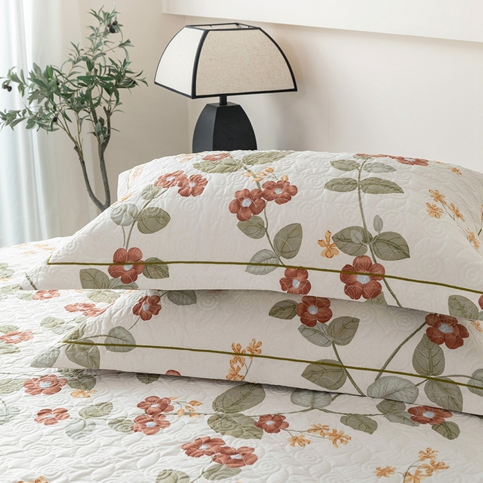 91家纺网 家纺一手货源 找家纺 优乐家纺 2025新款全棉斜纹13376宽边枕头套 花颜悦色