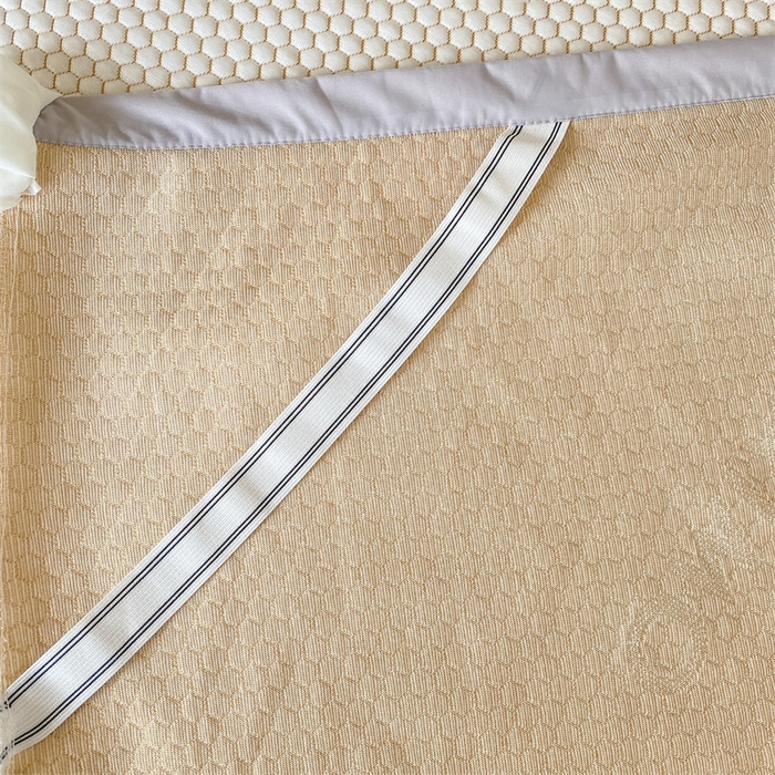 91家纺网 家纺一手货源 找家纺 叠派家纺 2024新款抗菌冰豆豆床裙款凉席-皇冠系 冰豆豆皇冠系列-床裙款 柠檬黄