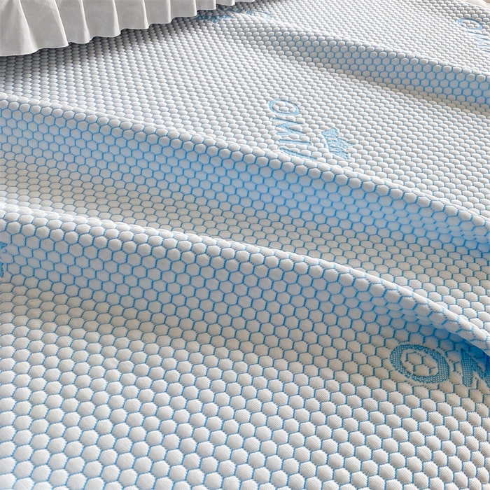 91家纺网 家纺一手货源 找家纺 叠派家纺 2024新款抗菌冰豆豆床裙款凉席-皇冠系 冰豆豆皇冠系列-床裙款-天空蓝