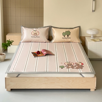 91家纺网 家纺一手货源 找家纺 （总）圆岛家纺 2024新款900D卡通冰丝养生席