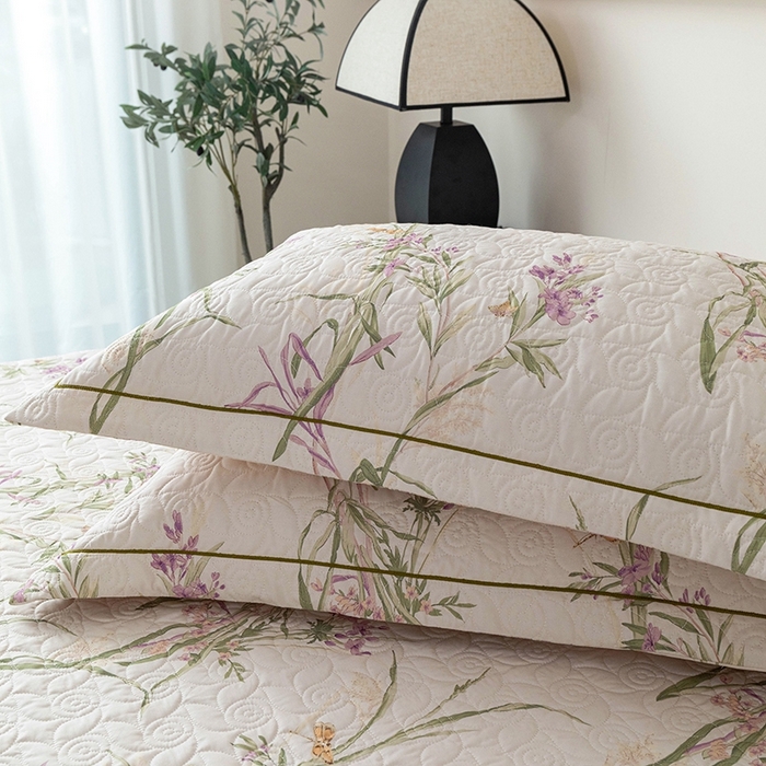 91家纺网 家纺一手货源 找家纺 优乐家纺 2025新款全棉斜纹13376宽边枕头套 迷雾