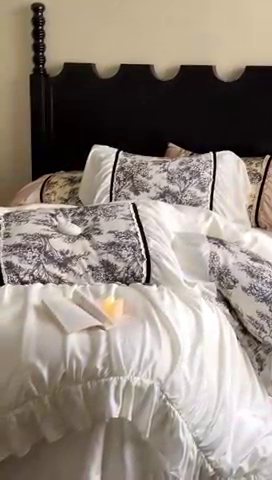 91家纺网 家纺一手货源 找家纺 黛舒家居 2024新款60s兰精天丝数码印花四件套-杨树林 杨树林-棕