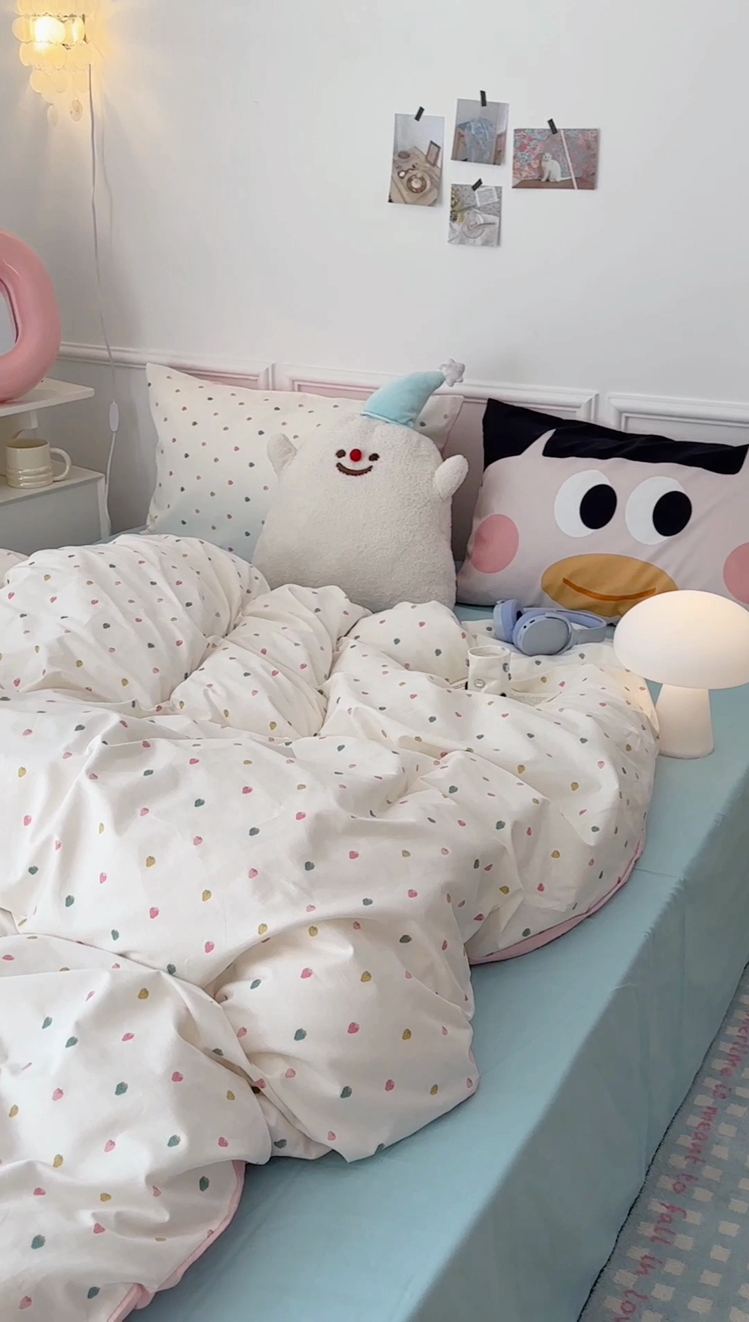 91家纺网 家纺一手货源 找家纺 昔可 新款创意枕套时尚柔舒全棉四件套 草莓粉樱