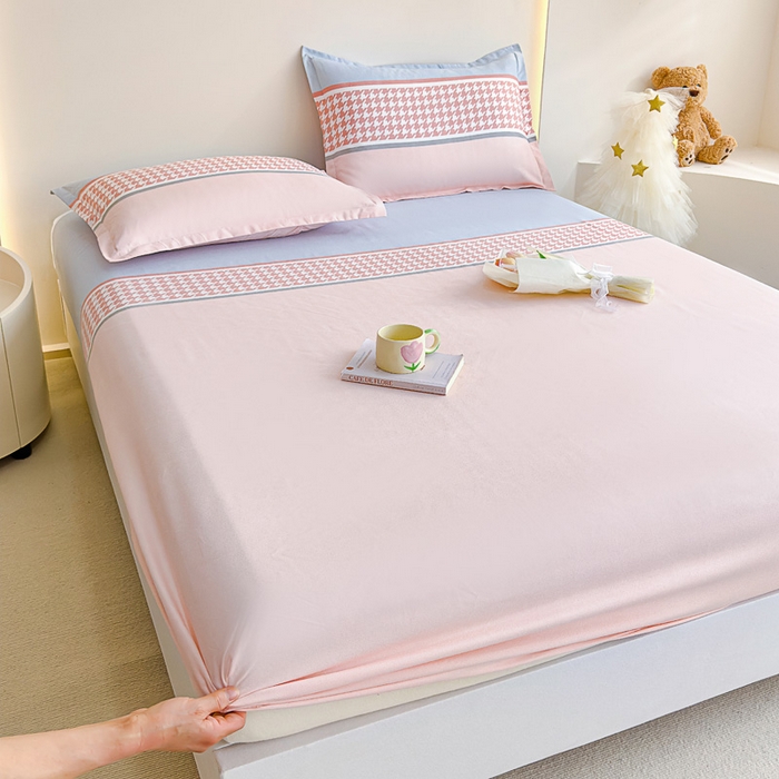 91家纺网 家纺一手货源 找家纺 靓生活 2024新款加厚磨毛生态棉单品床笠 罗莎