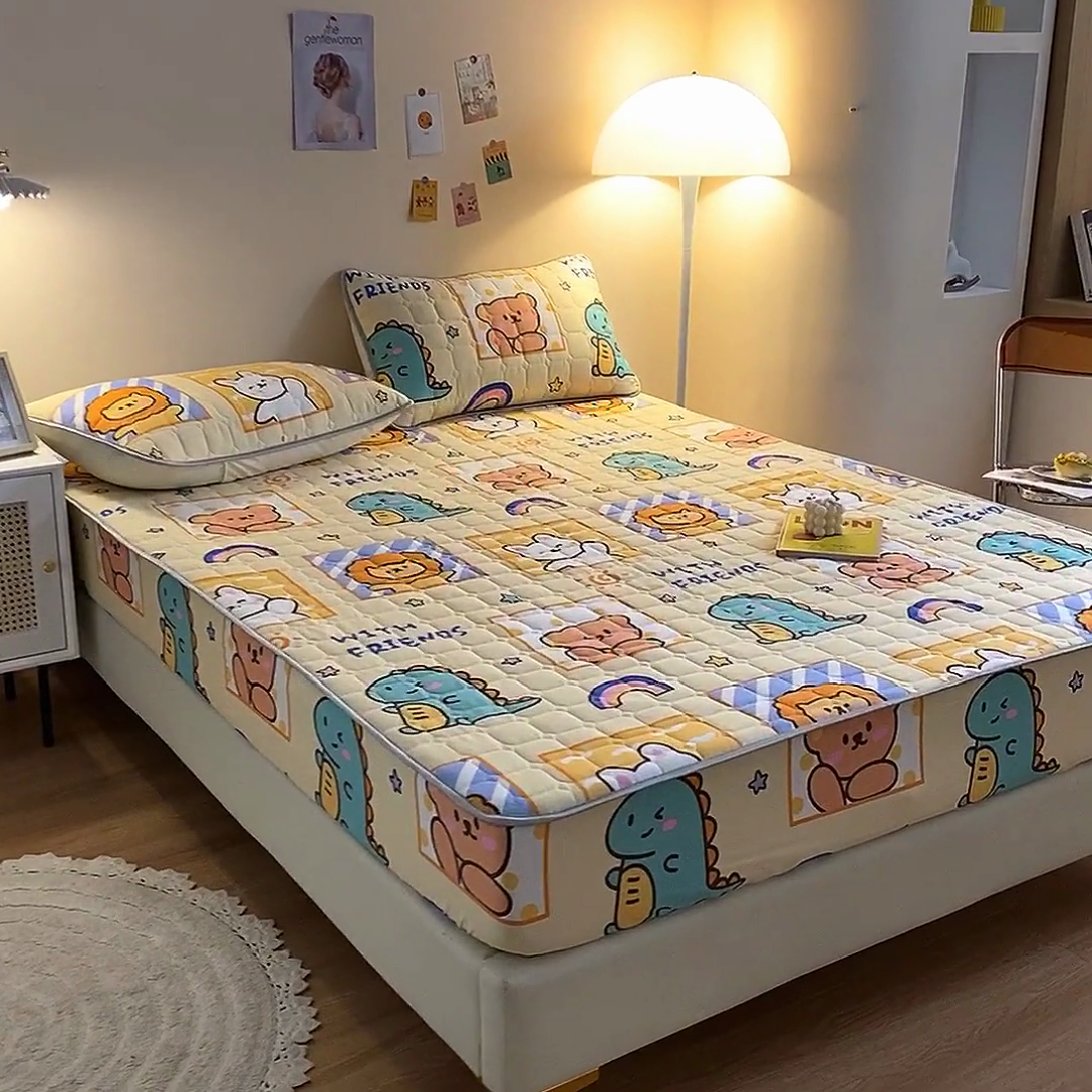 91家纺网 家纺一手货源 找家纺 （总）富馨莱 2024新款纯棉夹棉床笠