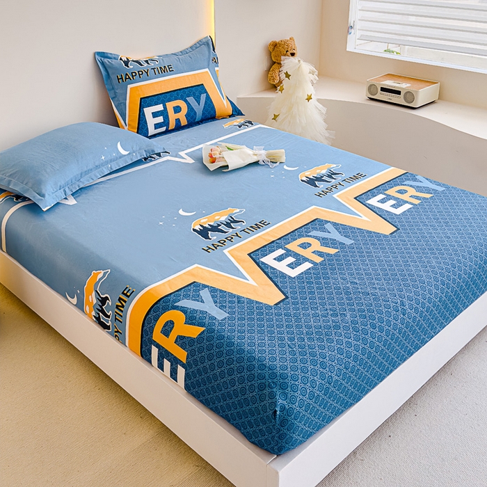 91家纺网 家纺一手货源 找家纺 靓生活 2024新款加厚磨毛生态棉单品床笠 缤纷青春