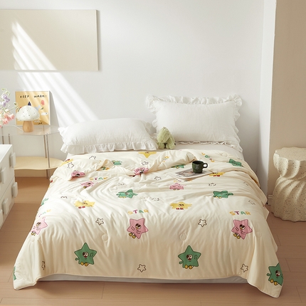 怡家居 2024新款A类云柔针织棉夏被 七彩海星