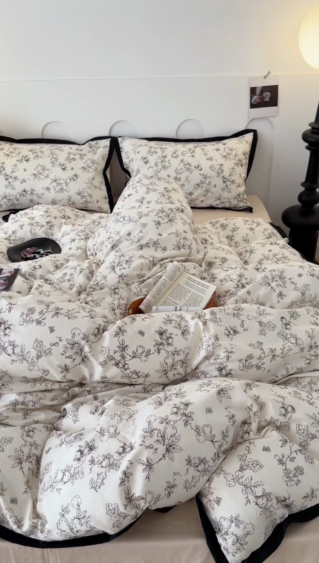 91家纺网 家纺一手货源 找家纺 （总）昔可 2024新款单层黑边复古花古典儒雅四件套