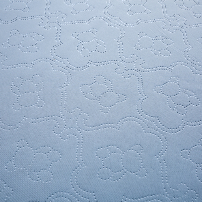 91家纺网 家纺一手货源 找家纺 卡琪曼 新款冷酷熊瓜瓜冰皮空气层冰皮席 冰皮提花天空蓝