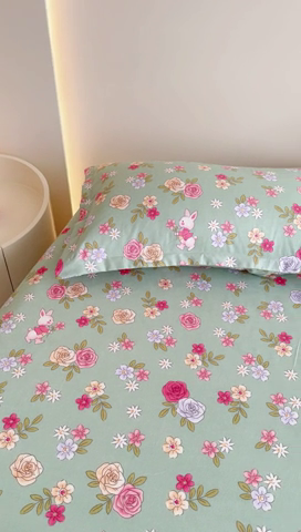 91家纺网 家纺一手货源 找家纺 靓生活 2024新款加厚磨毛生态棉单品床笠 花海