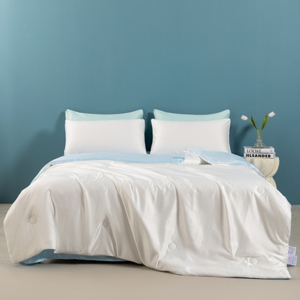 91家纺网 家纺一手货源 找家纺 （总）梦镜家纺 2025新款凉感丝双拼夏凉被夏被空调被夏被四件套