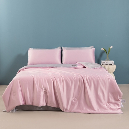 91家纺网 家纺一手货源 找家纺 （总）梦镜家纺 2025新款凉感丝双拼夏凉被夏被空调被夏被四件套