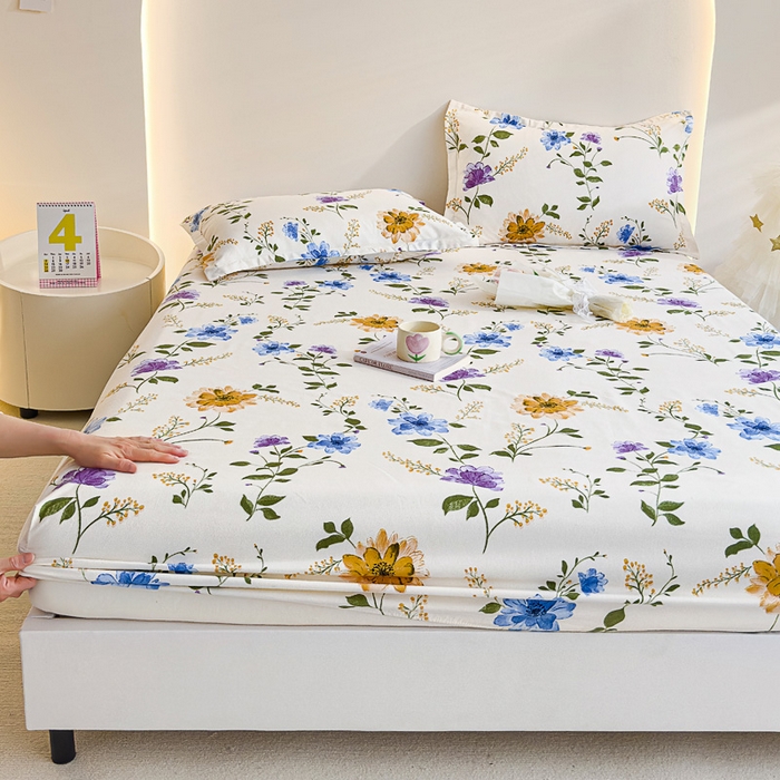 91家纺网 家纺一手货源 找家纺 靓生活 2024新款加厚磨毛生态棉单品床笠 爱的主题