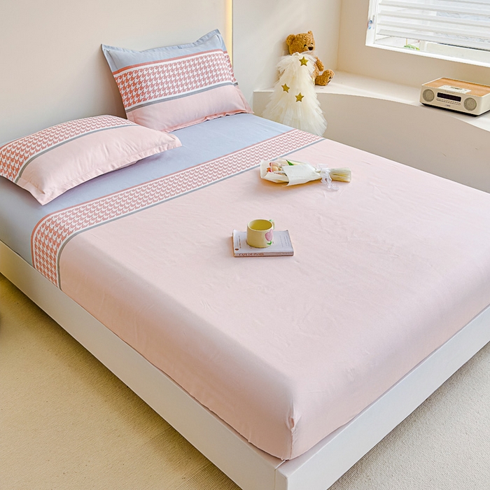 91家纺网 家纺一手货源 找家纺 靓生活 2024新款加厚磨毛生态棉单品床笠 罗莎