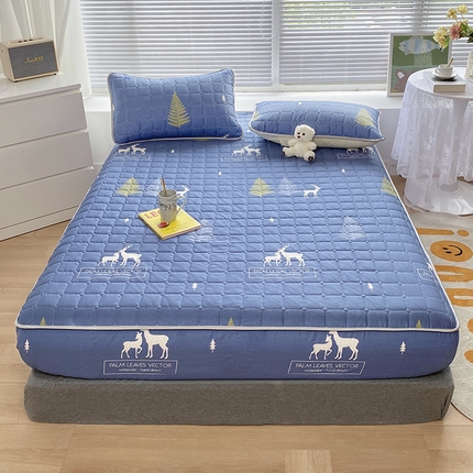 91家纺网 家纺一手货源 找家纺 （总）富馨莱 2024新款纯棉夹棉床笠