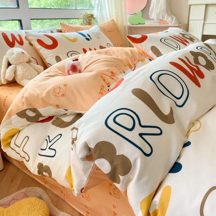 91家纺网 家纺一手货源 找家纺 （总）本制 2024新款全棉印花小清新四件套