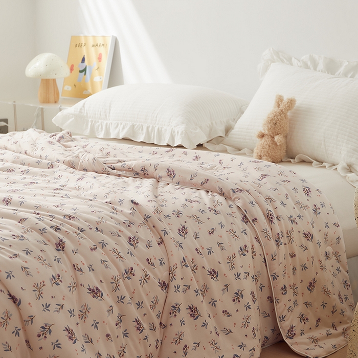 91家纺网 家纺一手货源 找家纺 怡家居 2024新款A类云柔针织棉夏被 夏朵