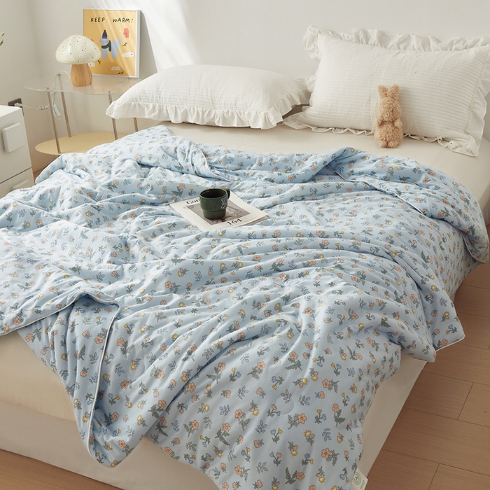 91家纺网 家纺一手货源 找家纺 怡家居 2024新款A类云柔针织棉夏被 沐夏