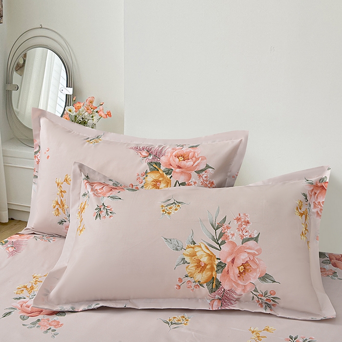 91家纺网 家纺一手货源 找家纺 小雨家纺 2026新款芦荟棉床裙四件套 百花齐放棕