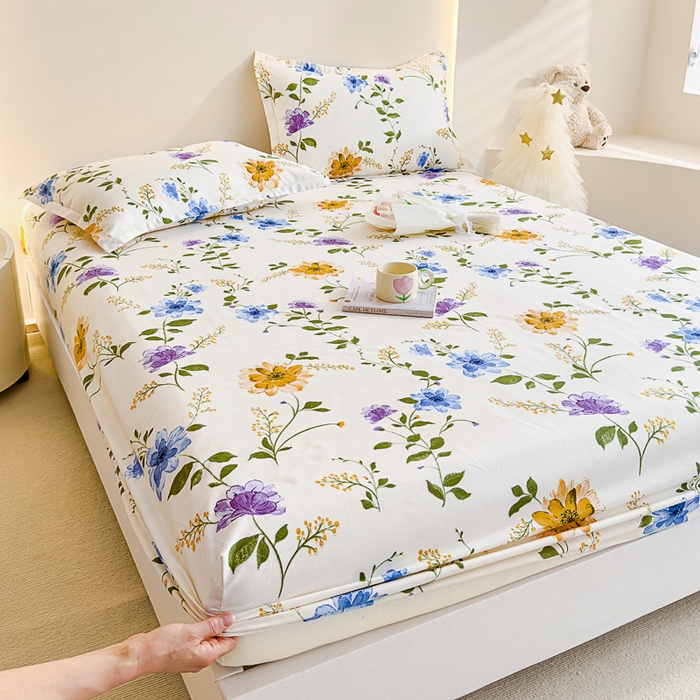 91家纺网 家纺一手货源 找家纺 靓生活 2024新款加厚磨毛生态棉单品床笠 爱的主题