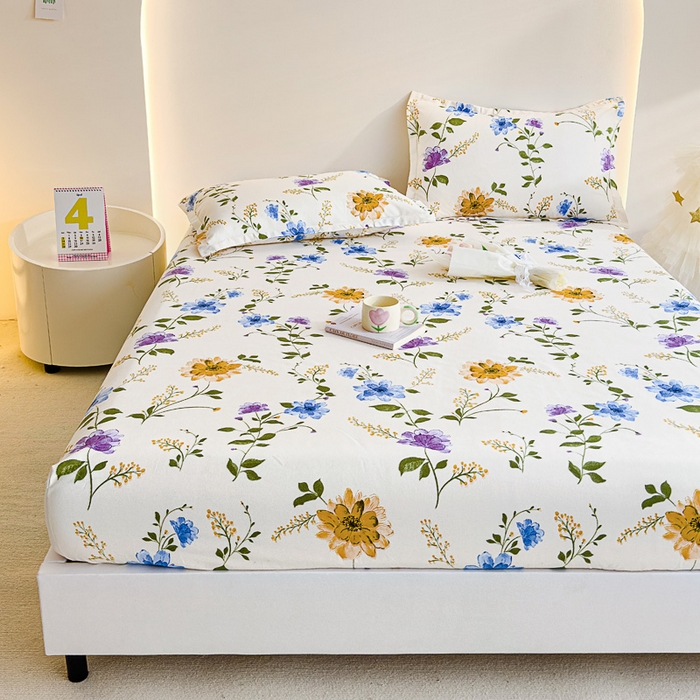 91家纺网 家纺一手货源 找家纺 靓生活 2024新款加厚磨毛生态棉单品床笠 爱的主题