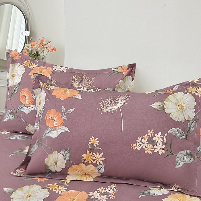 91家纺网 家纺一手货源 找家纺 小雨家纺 2026新款芦荟棉床裙四件套 如花似锦-棕