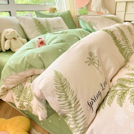 91家纺网 家纺一手货源 找家纺 （总）本制 2024新款全棉印花小清新四件套