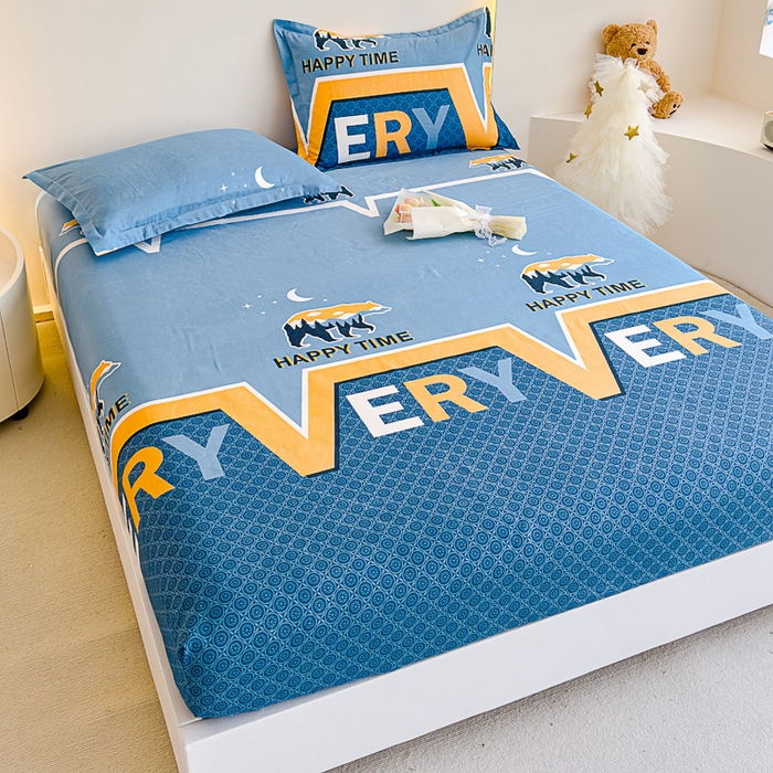 91家纺网 家纺一手货源 找家纺 靓生活 2024新款加厚磨毛生态棉单品床笠 缤纷青春