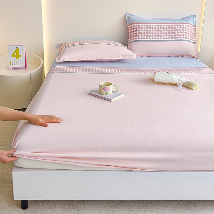 91家纺网 家纺一手货源 找家纺 靓生活 2024新款加厚磨毛生态棉单品床笠 罗莎