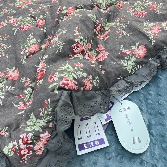 91家纺网 家纺一手货源 找家纺 暖居 2024新款豆豆被四件套春秋单件豆豆绒被芯被褥可机洗中国美