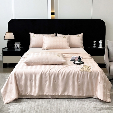 91家纺网 家纺一手货源 找家纺 （总）奥汀洛2025贝拉天丝提花刺绣夏被四件套