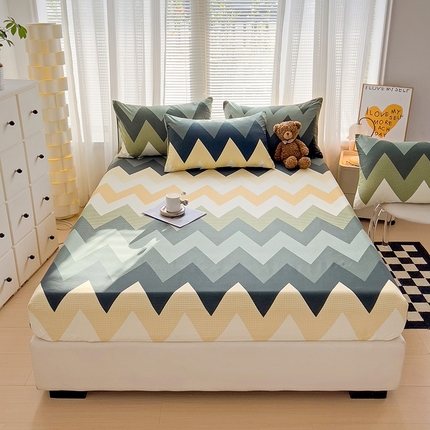 91家纺网 家纺一手货源 找家纺 （总）维娜斯家纺 2024新款水洗棉印花床笠