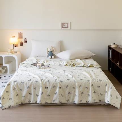 91家纺网 家纺一手货源 找家纺 匠心 2024新款全棉印花大豆夏被 暮雪