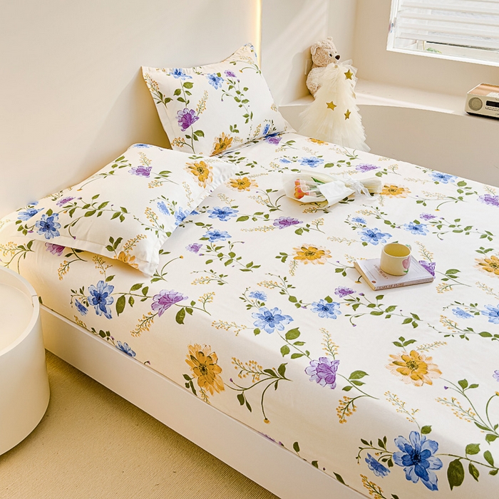 91家纺网 家纺一手货源 找家纺 靓生活 2024新款加厚磨毛生态棉单品床笠 爱的主题