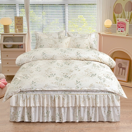 91家纺网 家纺一手货源 找家纺 （总）小雨家纺 2026新款芦荟棉床裙四件套