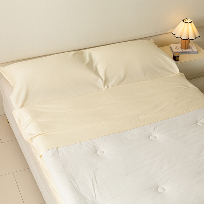 91家纺网 家纺一手货源 找家纺 澳梵家居 60s全棉纯色旅行睡袋 奶油白