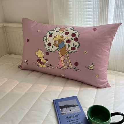 桃喜 2024新款全棉印花卡通混搭系列四件套-单枕套 童年