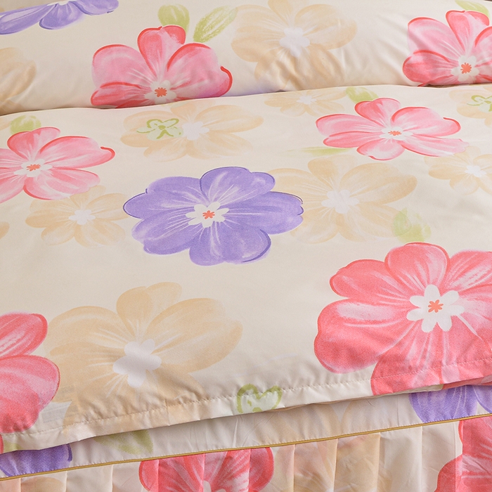 91家纺网 家纺一手货源 找家纺 （总）小雨家纺 2026新款芦荟棉床裙四件套