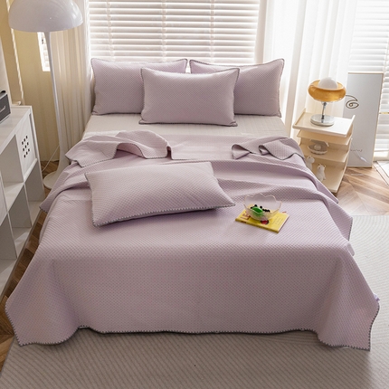 91家纺网 家纺一手货源 找家纺 （总）梦镜家纺 2025新款A类泡泡棉提花抗菌盖毯