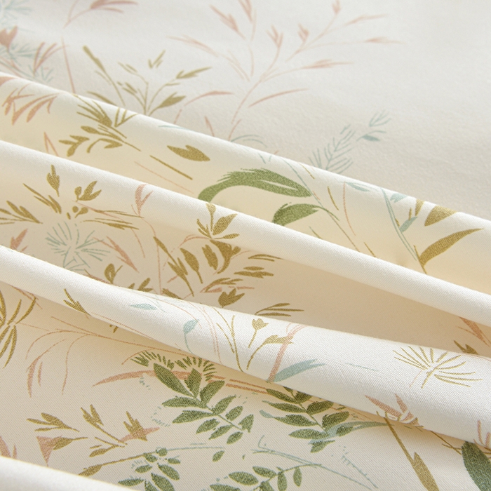 91家纺网 家纺一手货源 找家纺 小雨家纺 2026新款芦荟棉单被套 香草